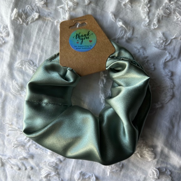 Handmade | Jade Satin Scrunchie - Picture 5 of 5